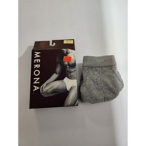 Merona Contour Pouch Brief Grey 100% Cotton Vintage 1999 NIB‎ Small 28-30